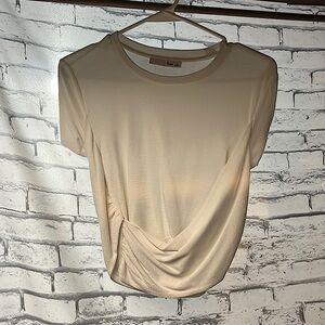 Super cute white, cozy crop top!